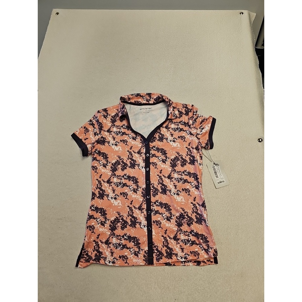 New Etonic Golf Floral Print Polo XS Womens - Picture 1 of 6